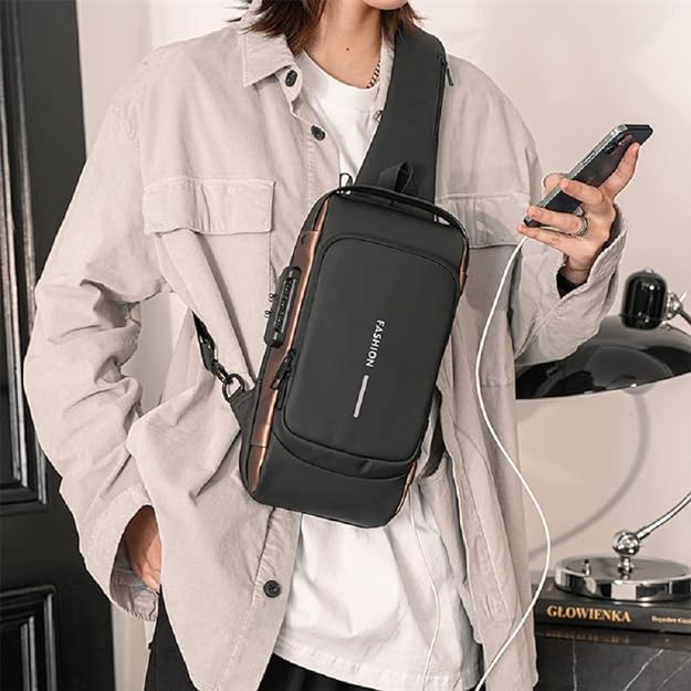 Multifunction Sling Bag Anti-Theft Waterproof Crossbody