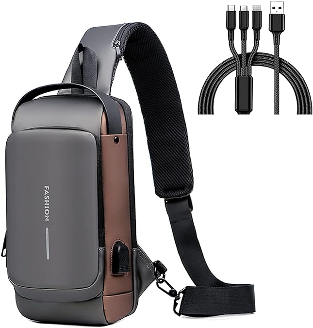 Multifunction Sling Bag Anti-Theft Waterproof Crossbody