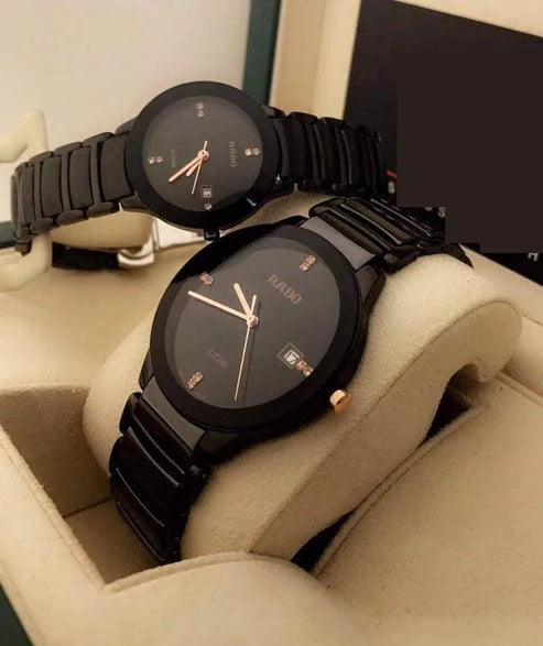 Round Rado couple watch